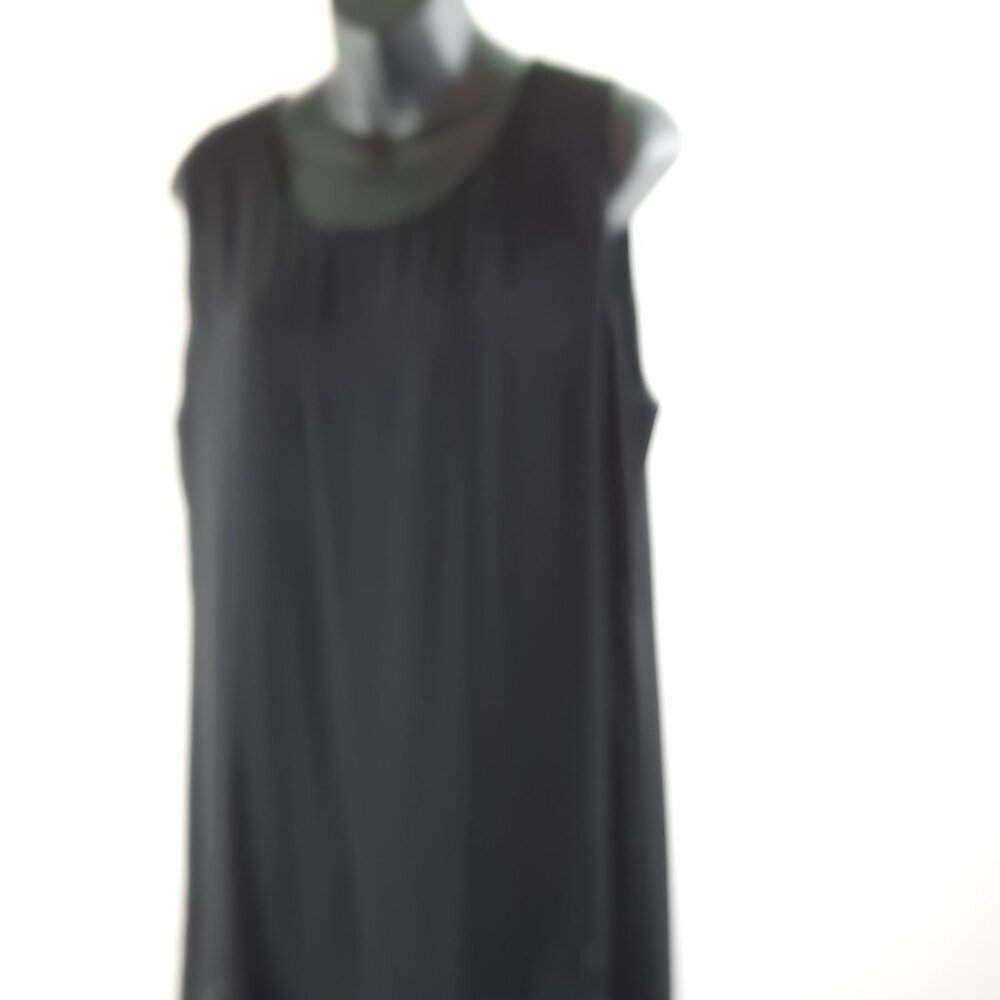 Vintage Elegant Evening Black Sheer Beaded  Sleeveless Summer Dinner Dress